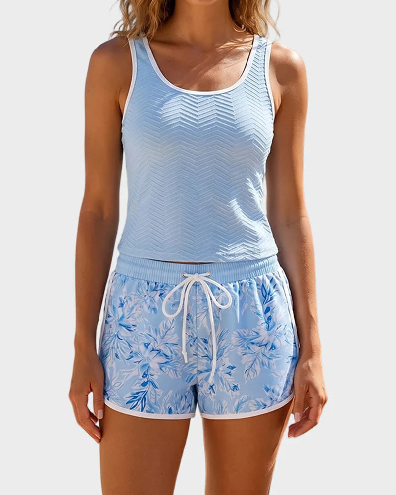 Athletic Two-Piece Tankini Set