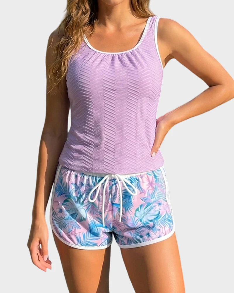 Athletic Two-Piece Tankini Set