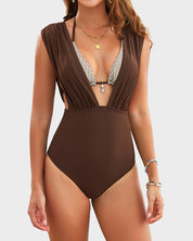 Two-Way Draped Halter Sculpting Bikini Set