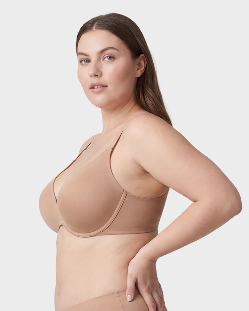 Unlined Underwire Plunge Balconette Bra