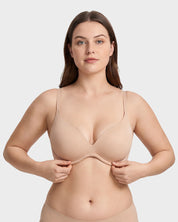 Unlined Underwire Plunge Balconette Bra