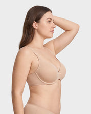 Unlined Underwire Plunge Balconette Bra