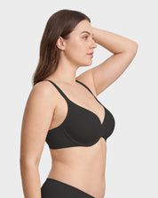 Unlined Underwire Plunge Balconette Bra