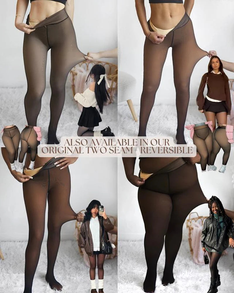 High Waist One-Seam Shaping Soft Fleece Leggings