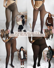 High Waist One-Seam Shaping Soft Fleece Leggings