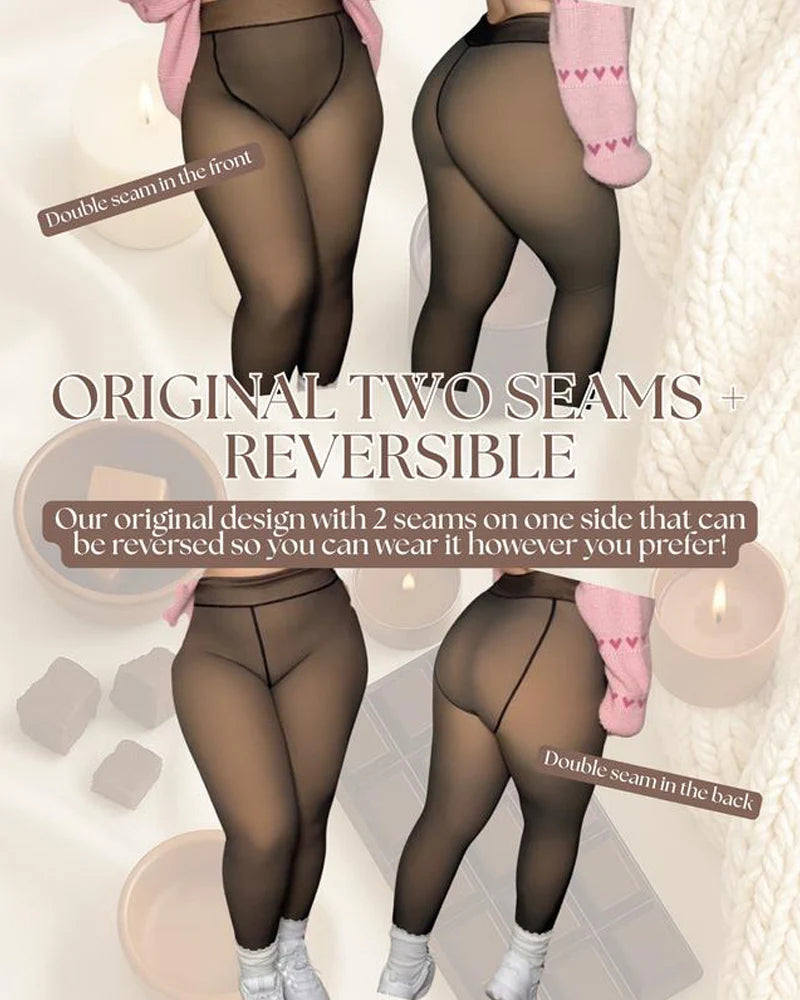 High Waist One-Seam Shaping Soft Fleece Leggings