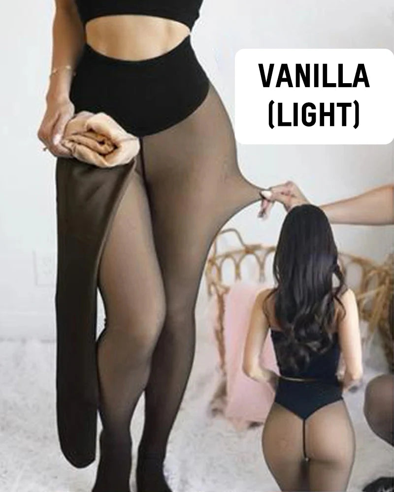 High Waist One-Seam Shaping Soft Fleece Leggings