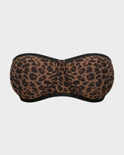 Sheer Mesh Strapless Underwire Balconette Bra