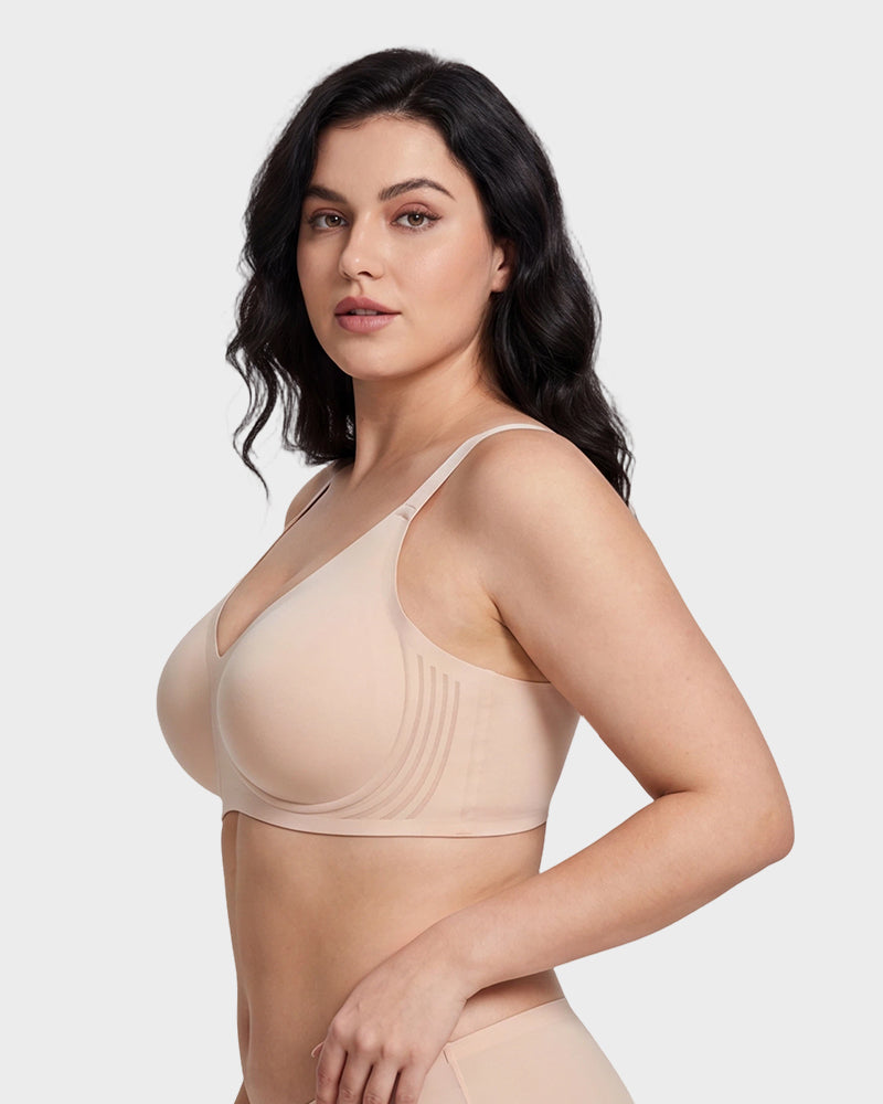 Soft Wireless Full Coverage Scalloped Jelly Bra