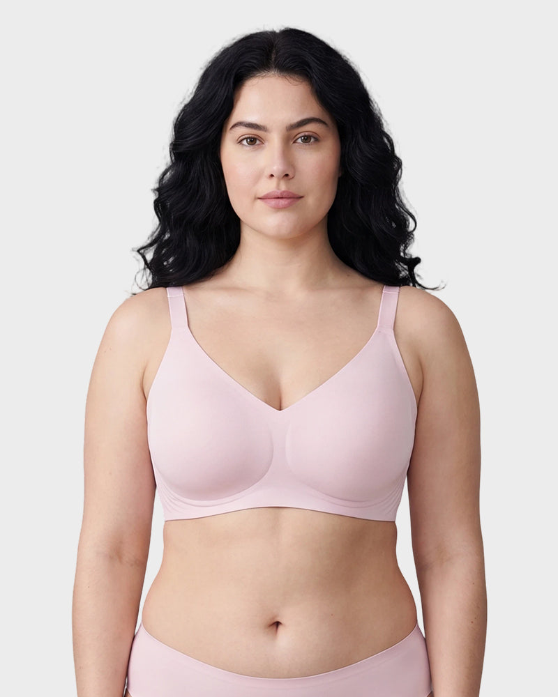 Soft Wireless Full Coverage Scalloped Jelly Bra