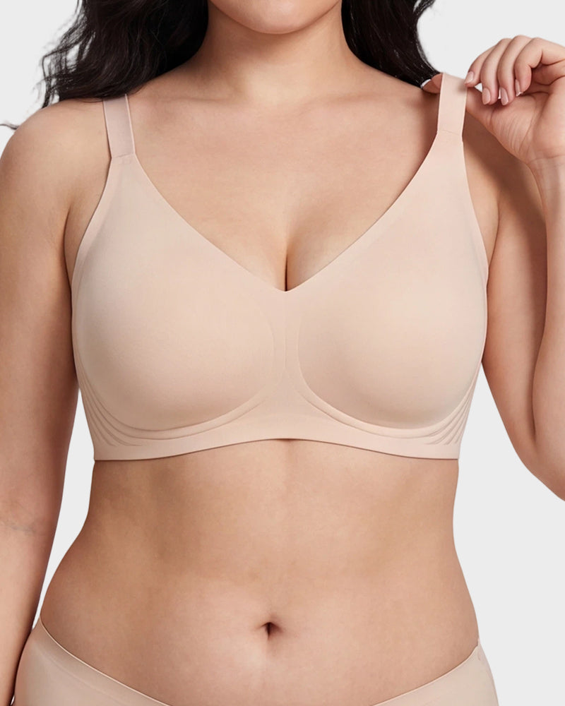 Soft Wireless Full Coverage Scalloped Jelly Bra