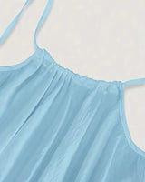 Solid Backless Cami Dress