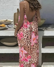 Solid Backless Cami Dress